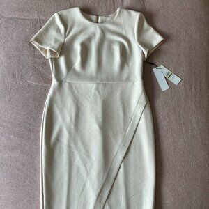 Calvin Klein Side-Wrap Slit Sheath Dress